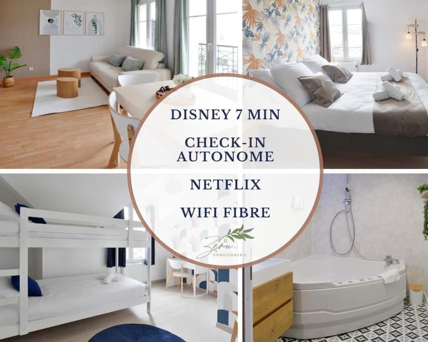 Sesame Duplex Disneyland Paris Netflix 6 Personnes Et 1 Bebe Avec Parking Apartment Bailly-Romainvilliers Exterior photo